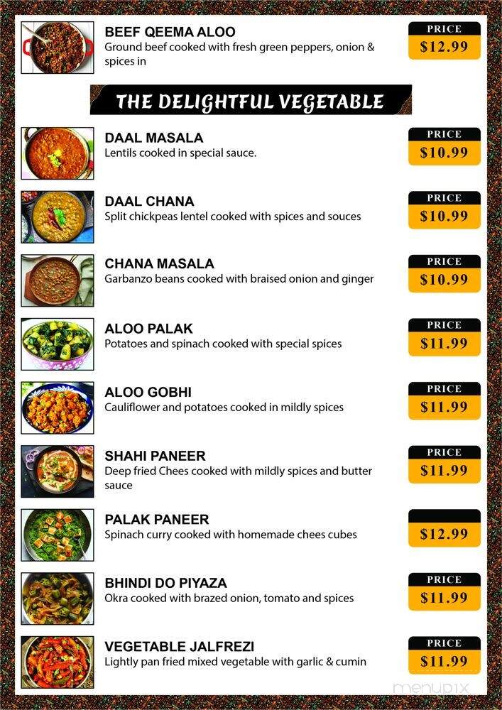 Kabob Chutney Grill - Sacramento, CA menu_pic