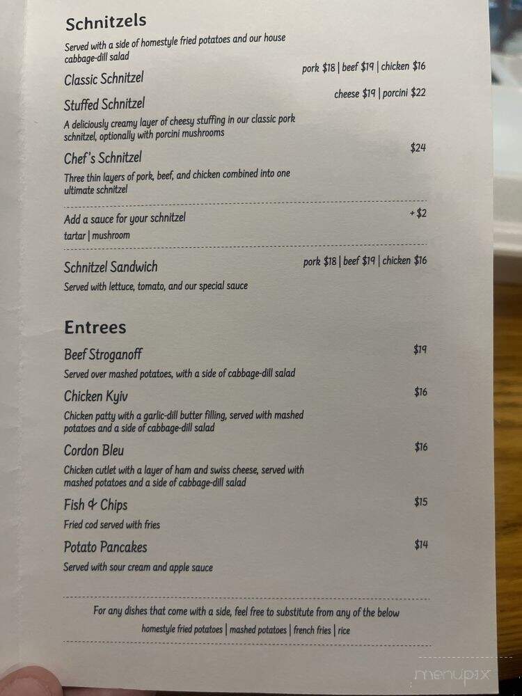 Dill Schnitzel & Pierogi House - Daytona Beach Shores, FL menu_pic