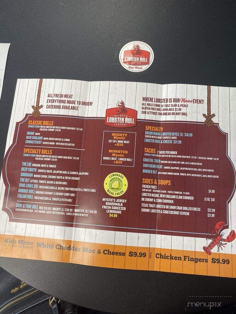 Mystic Lobster Roll Company - Key West, FL menu_pic