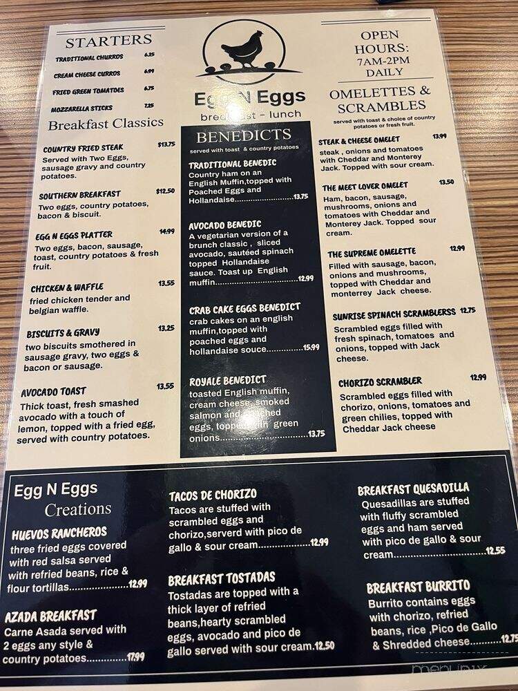 Egg N Eggs - Pensacola, FL menu_pic