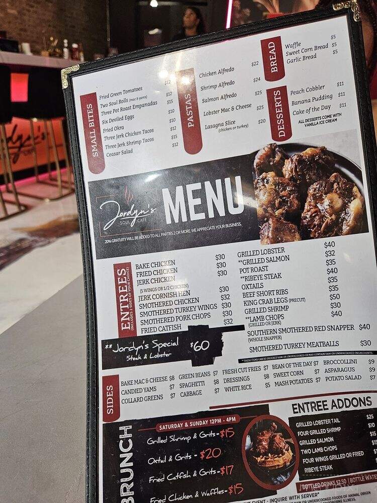 Jordyn's Soul Cafe - Chicago, IL menu_pic