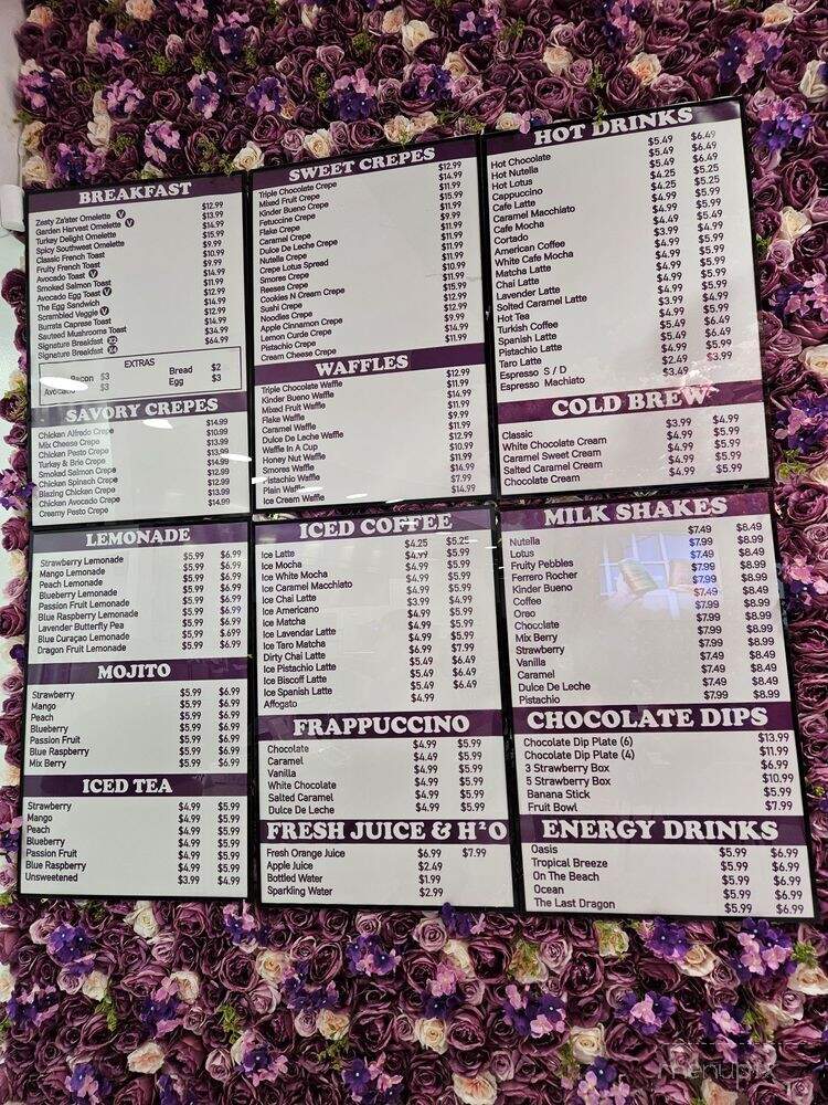 Kaffeinated Crepes & Coffee - San Antonio, TX menu_pic