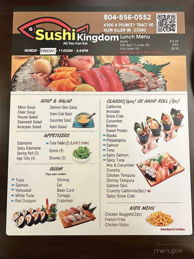 Sushi Kingdom Henrico - Glen Allen, VA menu_pic