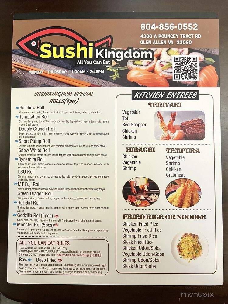 Sushi Kingdom Henrico - Glen Allen, VA menu_pic