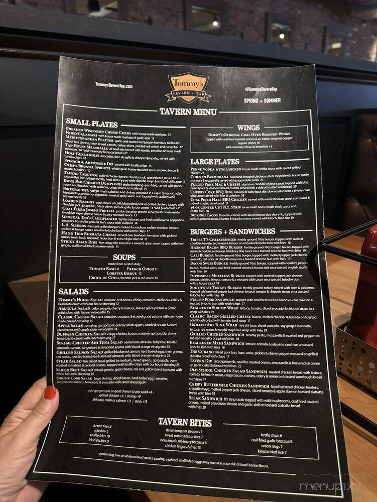 Tommy's Tavern & Tap - Edgewater, NJ menu_pic