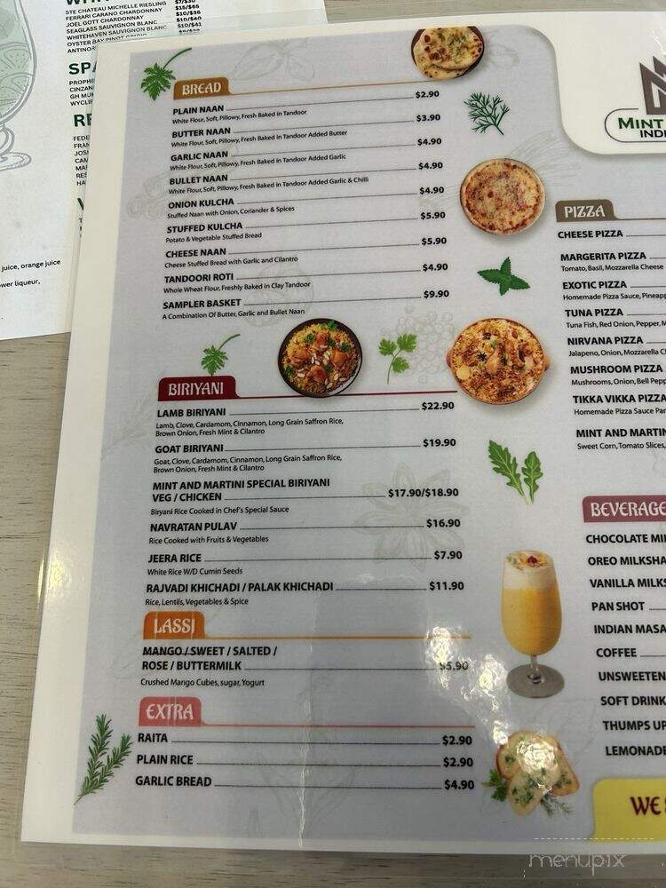 Mint & Martini Indian Cuisine - Wildwood, MO menu_pic