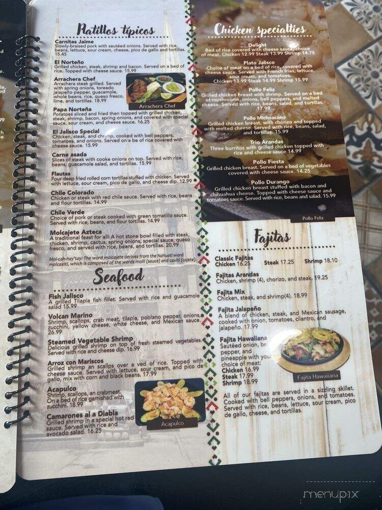 Arandas MX Cocina - Godfrey, IL menu_pic