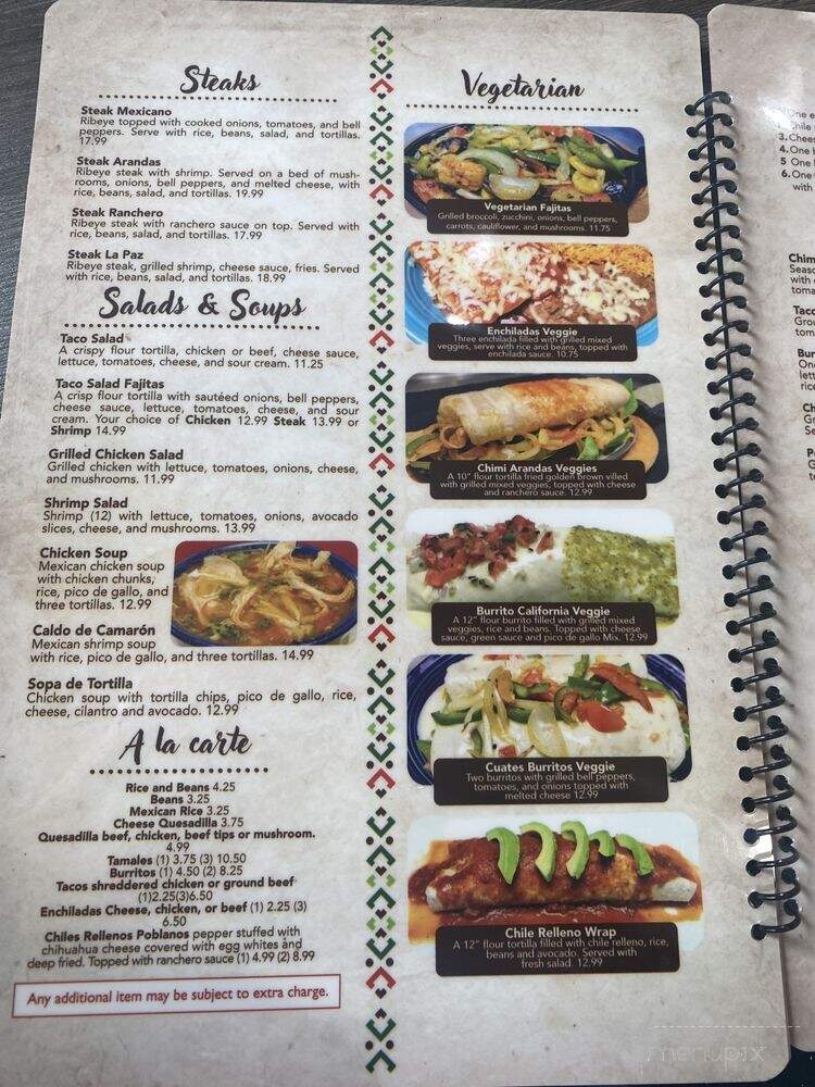 Arandas MX Cocina - Godfrey, IL menu_pic