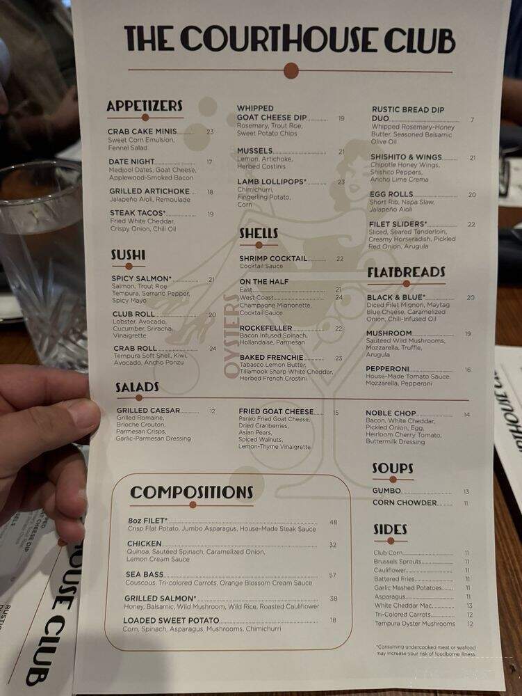 The Courthouse Club - Noblesville, IN menu_pic