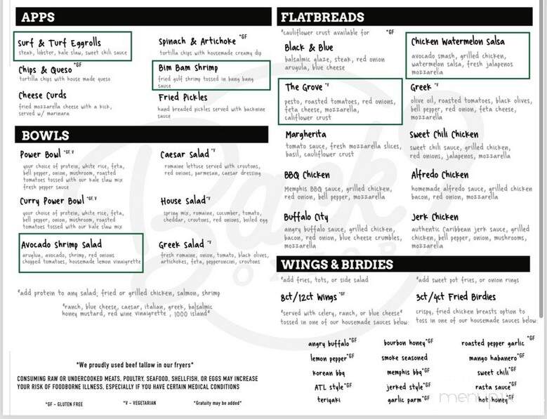 Back Nine - Oxford, MS menu_pic