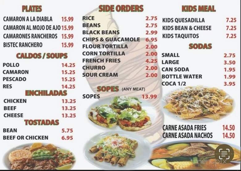Isabela's Mexican Food - San Diego, CA menu_pic