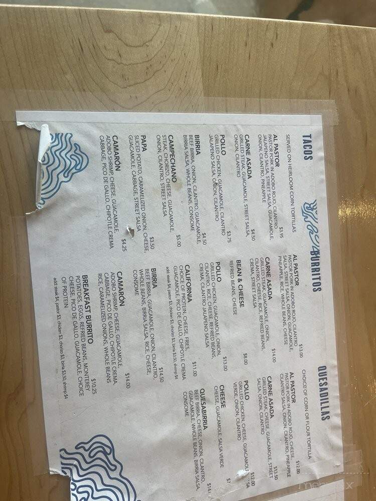 El Malo Tacos - Charlotte, NC menu_pic
