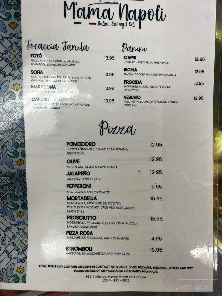 M'ama Napoli - Winter Park, FL menu_pic