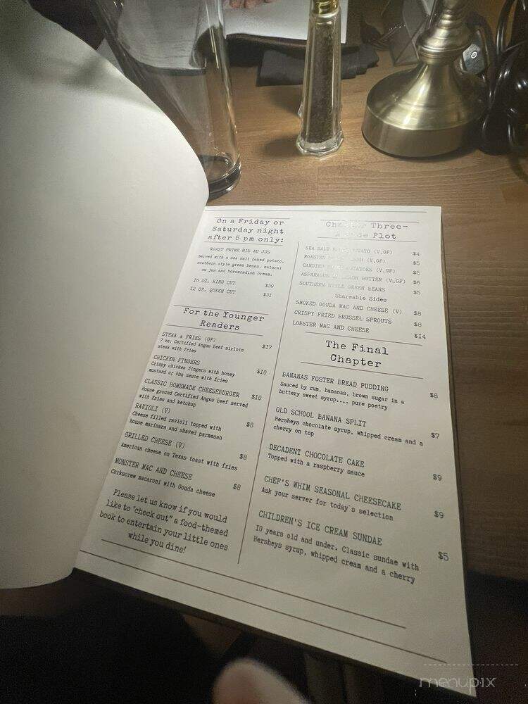 The Library Steakhouse - Fuquay Varina, NC menu_pic