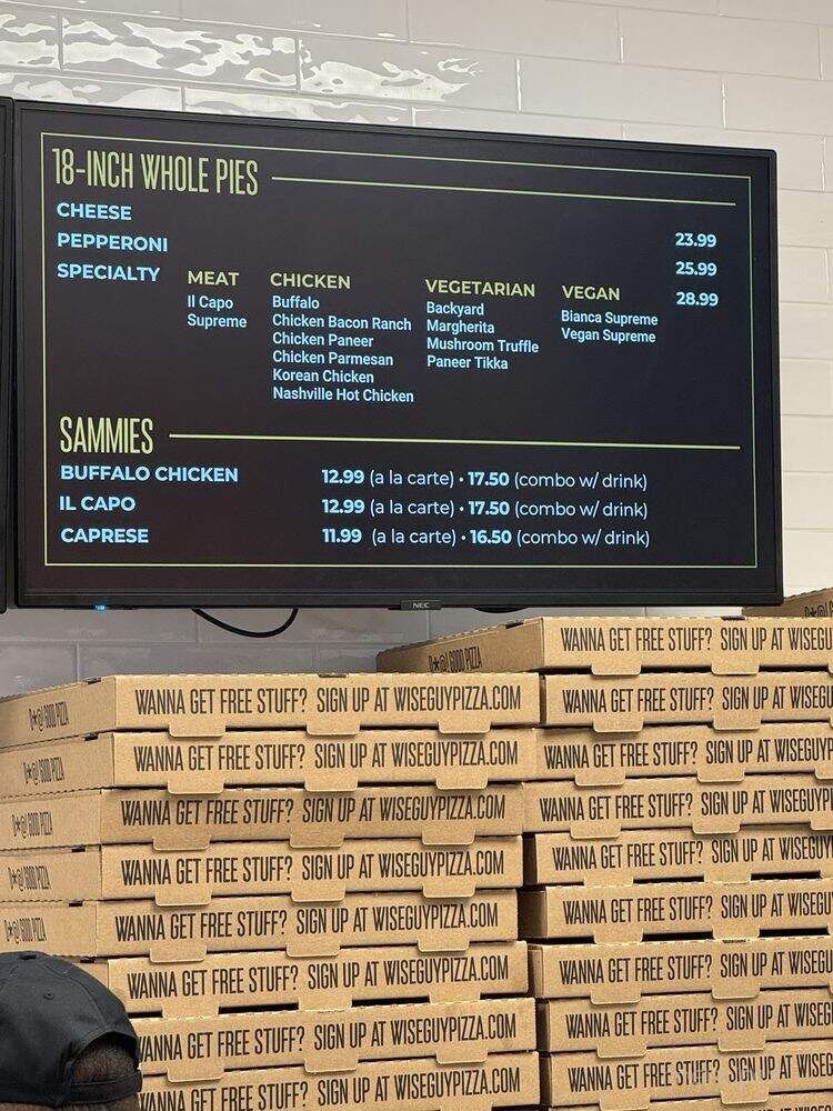Wiseguy Pizza - Fort Lauderdale, FL menu_pic