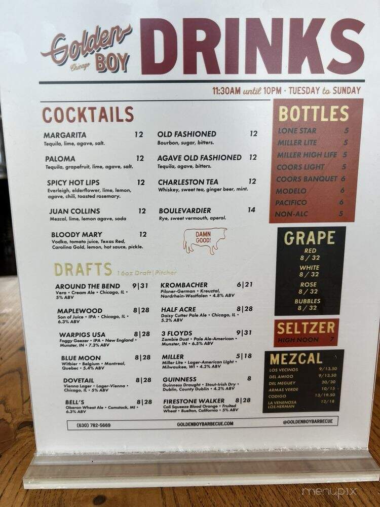 Golden Boy Barbeque - Elmhurst, IL menu_pic