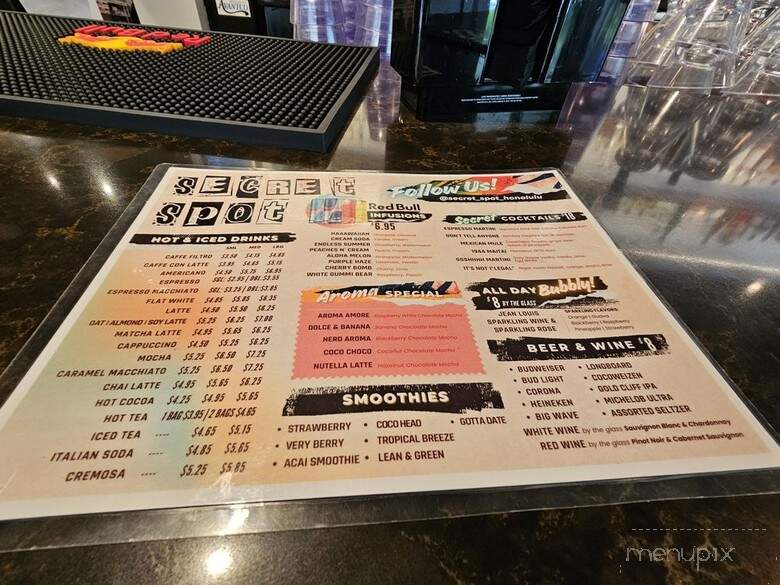 Secret Spot Honolulu - Honolulu, HI menu_pic