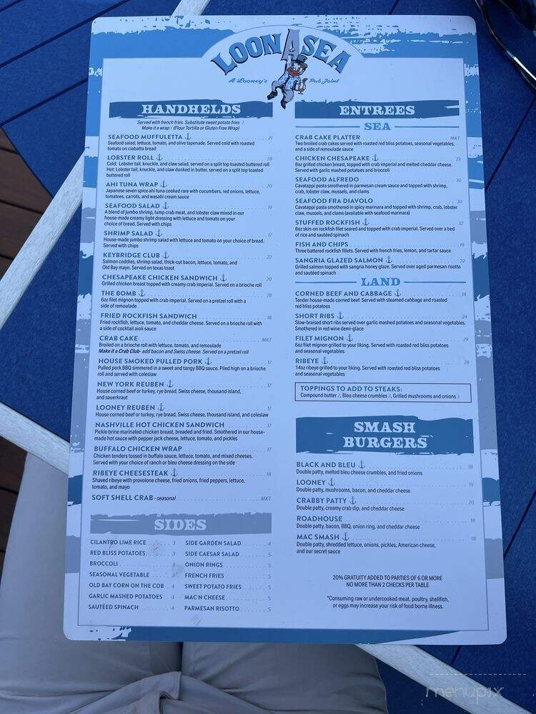 Loon A Sea - Essex, MD menu_pic
