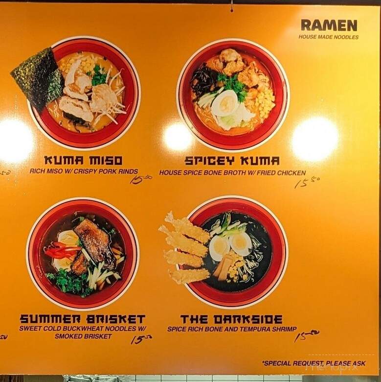 Kuma Ramen - Hanford, CA menu_pic