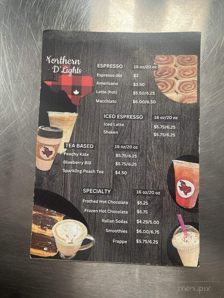 Northern D Lights - Schertz, TX menu_pic
