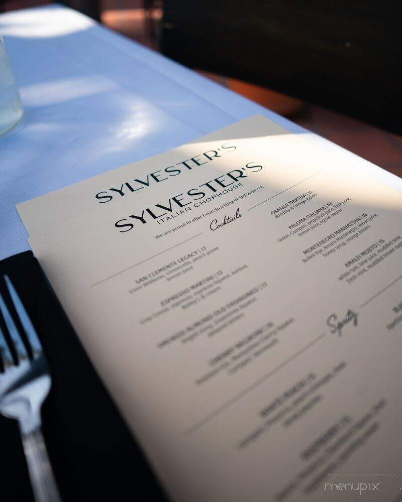 Sylvesters Italian Chophouse - San Clemente, CA menu_pic
