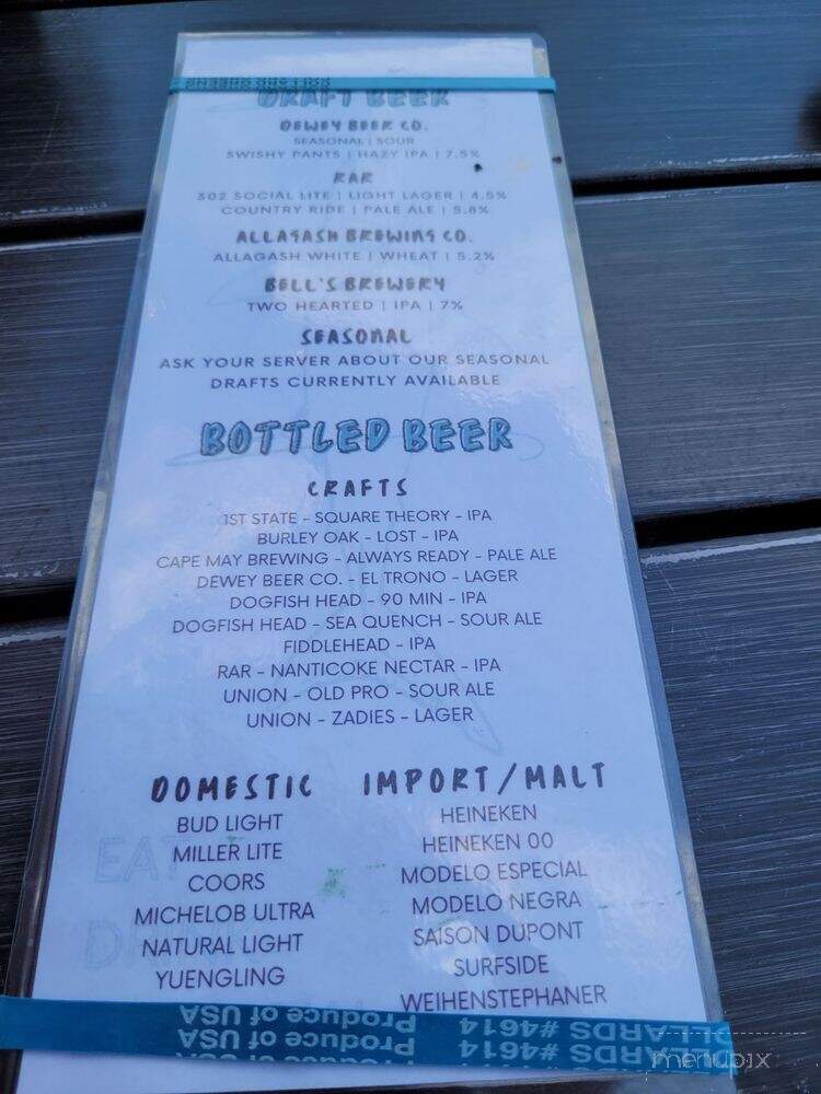 302 Social - Rehoboth Beach, DE menu_pic