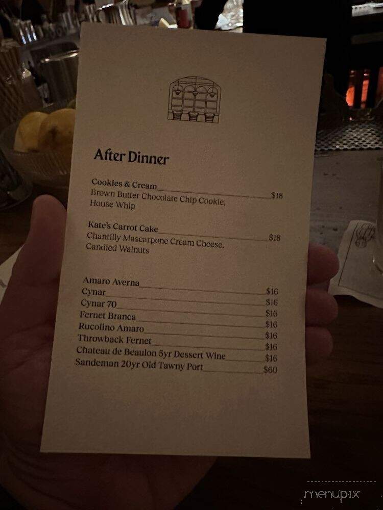 The Benjamin Hollywood - Los Angeles, CA menu_pic
