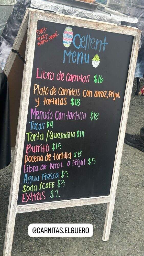 Carnitas El Guero - Oakland, CA menu_pic