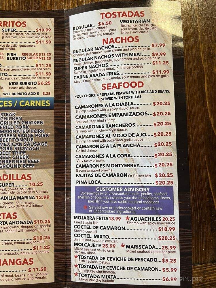 El Balcon Taqueria - Fair Oaks, CA menu_pic