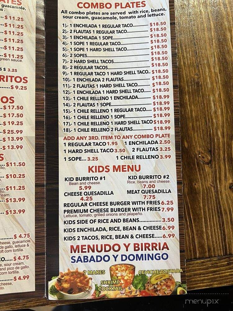 El Balcon Taqueria - Fair Oaks, CA menu_pic