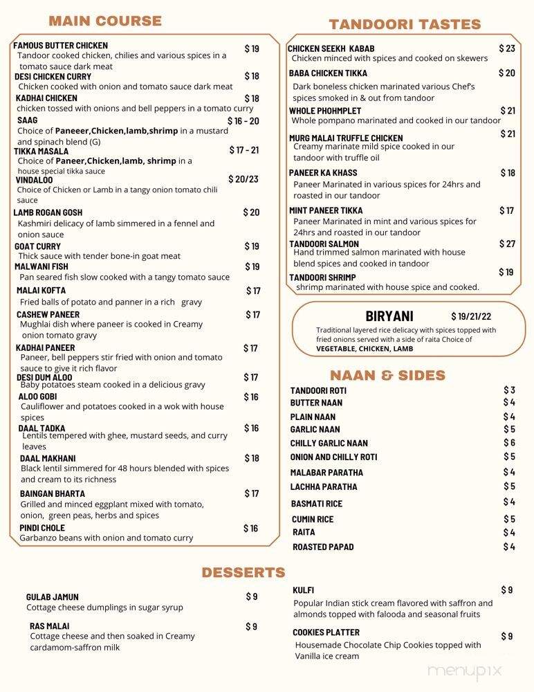 Social Aroma - Lake Forest, CA menu_pic