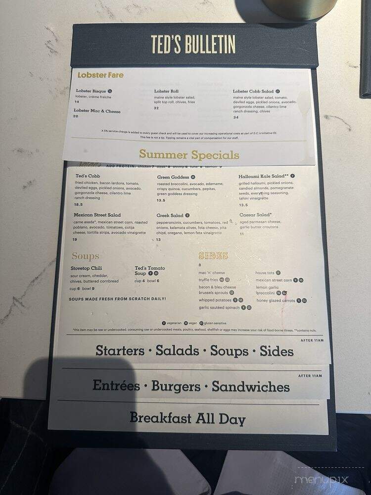 Ted's Bulletin - Washington, DC menu_pic