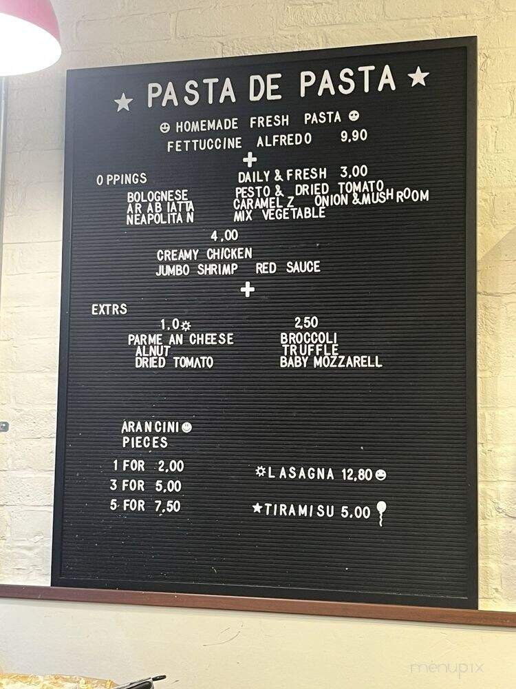 Pasta De Pasta - New York, NY menu_pic