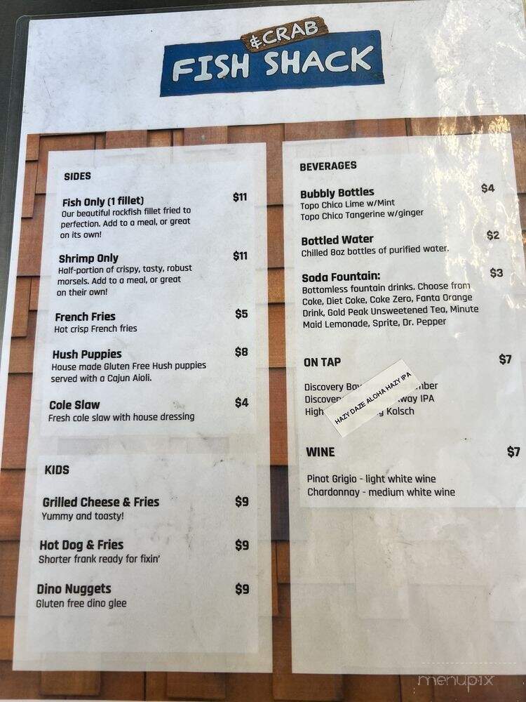 Fish & Crab Shack - Port Angeles, WA menu_pic