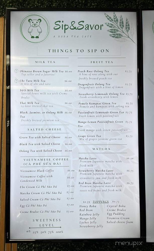 Sip & Savor - Hayward, CA menu_pic