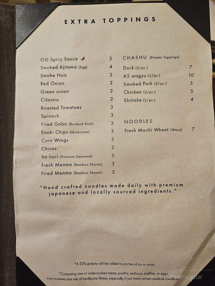 Mensho - Mesa, AZ menu_pic