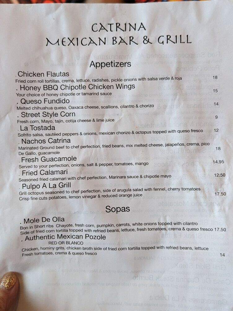 Casa De Catrina - Carle Place, NY menu_pic