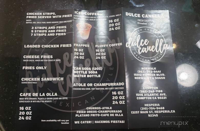 Dulce Canella - Hesperia, CA menu_pic