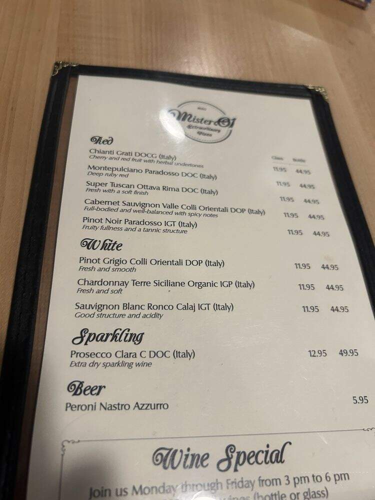 Mister O1 Extraordinary Pizza - Grapevine, TX menu_pic