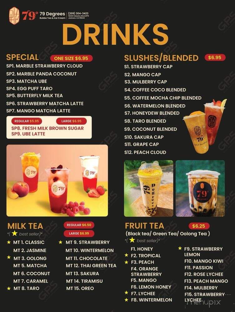 79 Degrees Boba - Jackson, CA menu_pic
