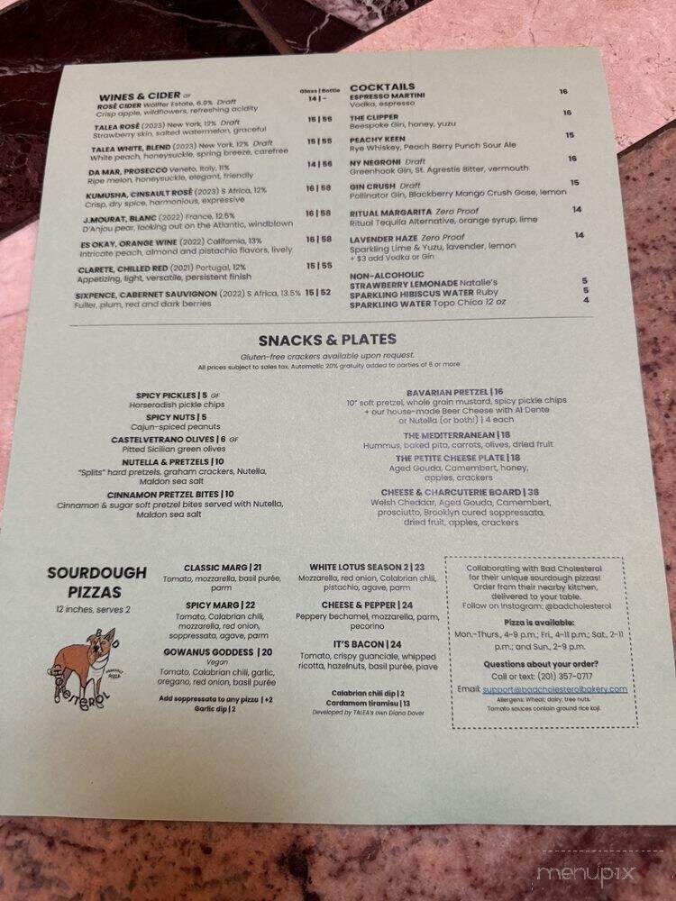 Bad Cholesterol - Brooklyn, NY menu_pic