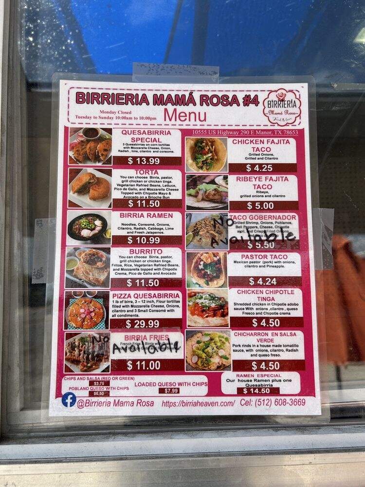 Birrieria Mama Rosa 5 - Manor, TX menu_pic