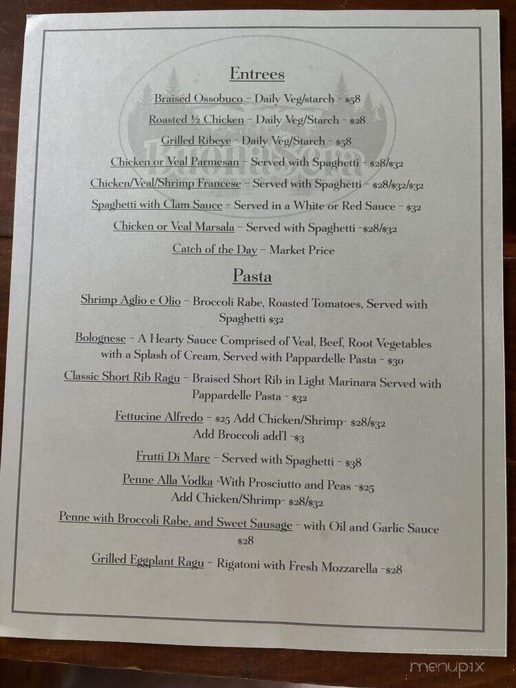 Buona Sera - Malta, NY menu_pic