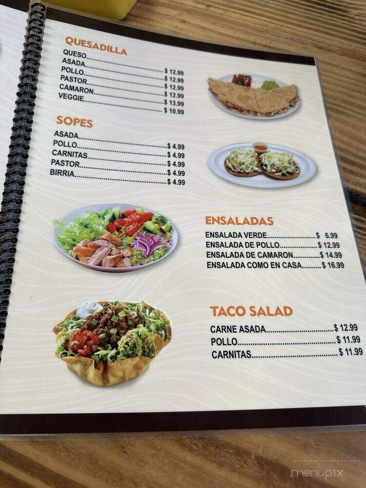 Como en Casa Mexican Grill - Lynwood, CA menu_pic