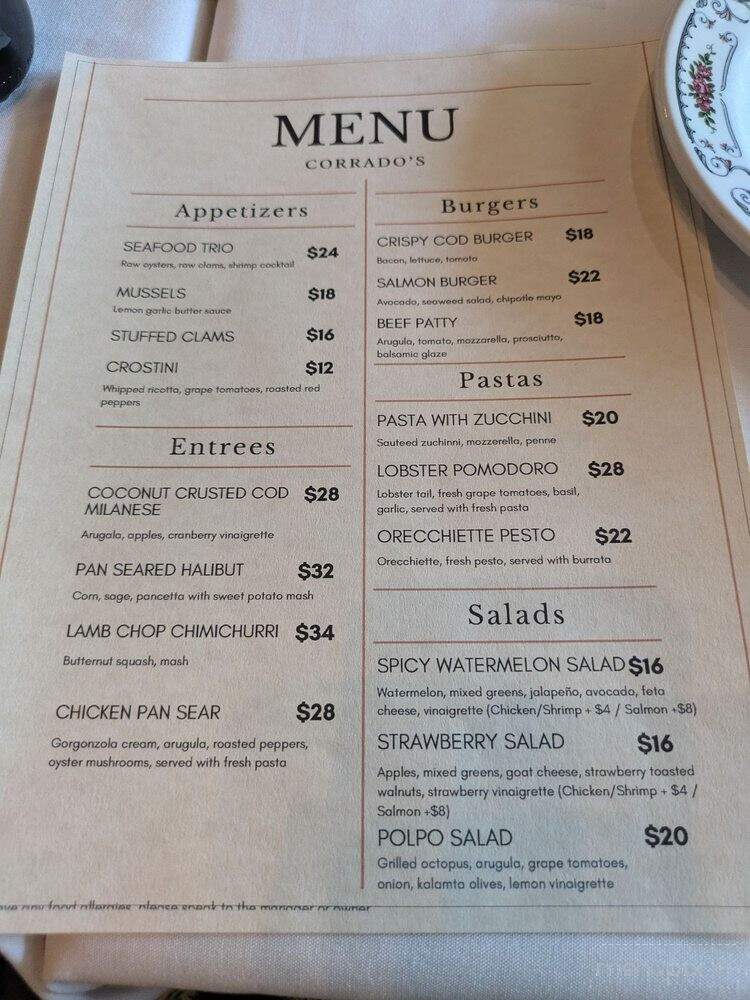 Corrado's Pizza and Gelato - North Salem, NY menu_pic