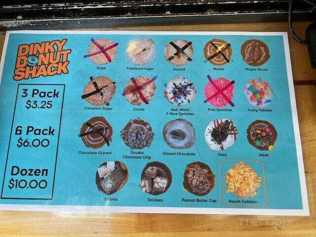 Dinky Donut Shack - Coronado, CA menu_pic