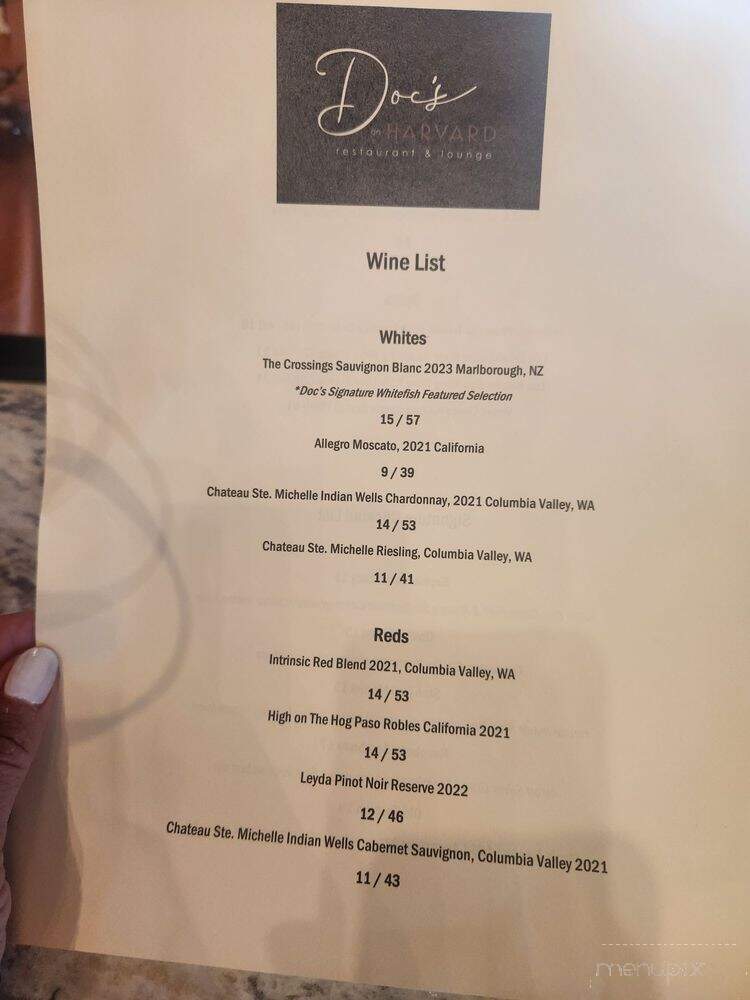 Doc's On Harvard Restaurant & Lounge - Cleveland, OH menu_pic