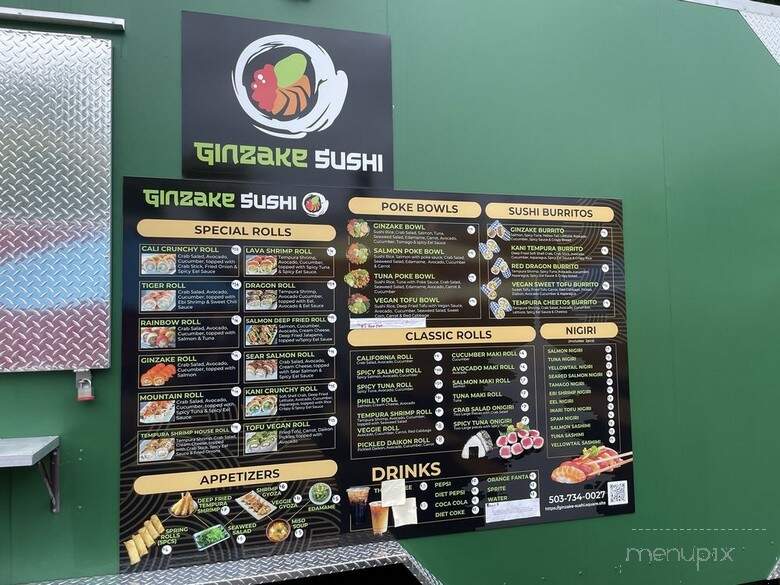 Ginzake Sushi - Portland, OR menu_pic