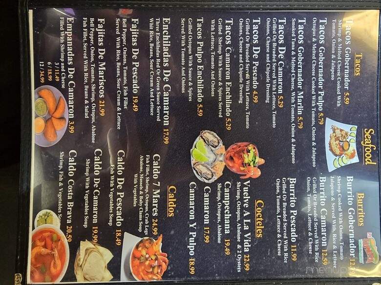 La Tapatia Taqueria Y Mariscos - Fontana, CA menu_pic