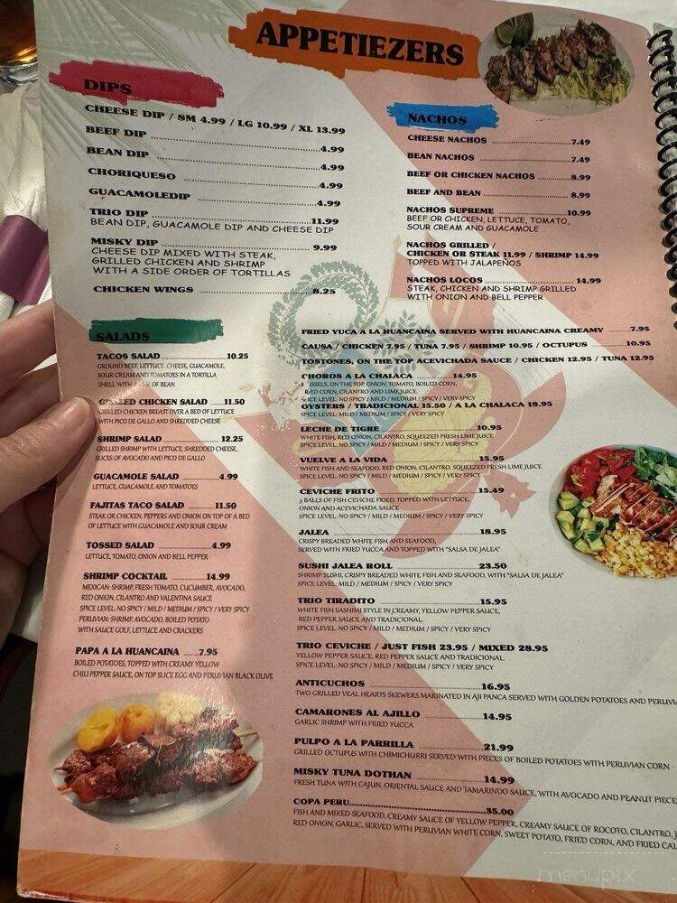 Misky Peruvian Latin Restaurant and Bar - Dothan, AL menu_pic